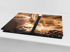 Kochplattenabdeckung Stove Cover und Schneideplatten D05 Coffee Series: Coffee 36