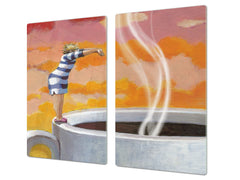 Glass Pastry Board 60D18: Hopping for coffee