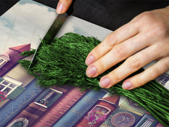 Glass Pastry Board 60D18: Houses from books