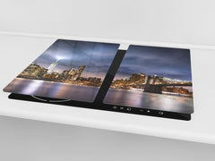 CUTTING BOARD and Cooktop Cover D11 Cities Series: marine coast 4