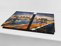 CUTTING BOARD and Cooktop Cover D11 Cities Series: bridge 2