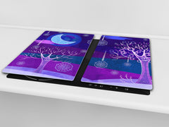 Glass Cutting Board 60D15: African Tree