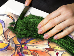 Glass stove top 60D19: Painted pattern