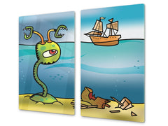 Tempered GLASS Kitchen Board D16 Blurby World: A toll