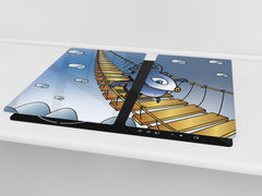 Tempered GLASS Kitchen Board D16 Blurby World: Bridge