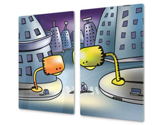 Tempered GLASS Kitchen Board D16 Blurby World: Late