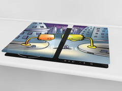 Tempered GLASS Kitchen Board D16 Blurby World: Late