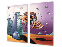 Tempered GLASS Kitchen Board D16 Blurby World: Salty