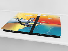 Tempered GLASS Kitchen Board D16 Blurby World: Squiddle