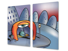 Tempered GLASS Kitchen Board D16 Blurby World: Stop