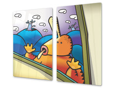 Tempered GLASS Kitchen Board D16 Blurby World: Window