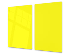 Tempered GLASS Kitchen Board D18 Series of colors: Lemon Yellow