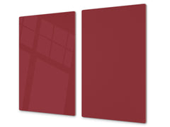Tempered GLASS Kitchen Board D18 Series of colors: Burgundy