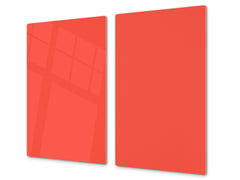 Tempered GLASS Kitchen Board D18 Series of colors: Orange Red