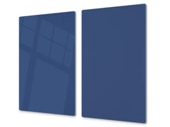 Tempered GLASS Kitchen Board D18 Series of colors: Navy Blue