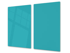 Tempered GLASS Kitchen Board D18 Series of colors: Turquoise