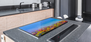 ENORMOUS  Tempered GLASS Chopping Board - Flower series DD06A Colorful clearing 1