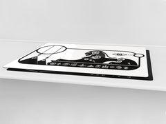 HUGE TEMPERED GLASS COOKTOP COVER - Egyptian Series DD15 Sphinx