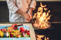 ENORMOUS Tempered GLASS Chopping Board - Flower series DD06A Colorful tulips 2