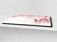 ENORMOUS Tempered GLASS Chopping Board - Flower series DD06A Cherry blossom 2