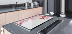 ENORMOUS Tempered GLASS Chopping Board - Flower series DD06A Cherry blossom 2