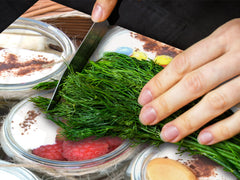 BIG KITCHEN BOARD & Induction Cooktop Cover – Glass Pastry Board - Food series DD16 Yogurt dessert