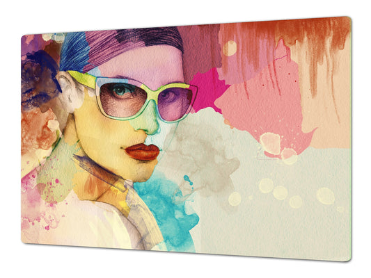 Impact & Shatter Resistant Worktop saver- Image Series DD05B Woman's theme