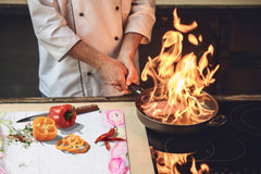 ENORMOUS Tempered GLASS Chopping Board - Flower series DD06A Peony flower