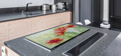 ENORMOUS Tempered GLASS Chopping Board - Flower series DD06A Poppies 2