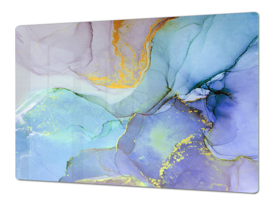 HUGE TEMPERED GLASS COOKTOP COVER – Glass Cutting Board and Worktop Saver DD33 Colourful abstractions Series: Colorful abstraction 1