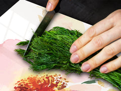 ENORMOUS Tempered GLASS Chopping Board - Flower series DD06A Watercolor Flowers