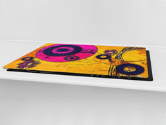 Worktop saver and Pastry Board – Cooktop saver; Series: Outside Series DD19 Purple circles