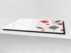 HUGE TEMPERED GLASS COOKTOP COVER - DD30 Christmas Series: Santa chick