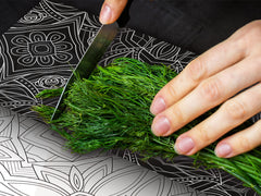 Sehr groß Küchenbrett aus Hartglas und Induktionskochplattenabdeckung; Marokanske series DD21: Vintage White