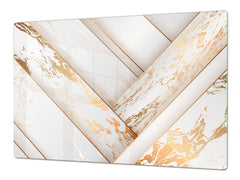 HUGE TEMPERED GLASS COOKTOP COVER – Glass Cutting Board and Worktop Saver – SINGLE: 80 x 52 cm (31,5” x 20,47”); DOUBLE: 40 x 52 cm (15,75” x 20,47”); DD40 Decorative Surfaces Series: Luxury white panels