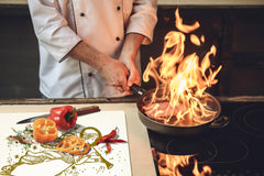 HUGE TEMPERED GLASS COOKTOP COVER - DD30 Christmas Series: Golden angel