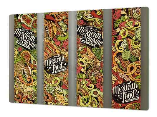 Ensembles de planches à découper TRES GRAND; Série Alimentaire DD16: Nourriture mexicaine
