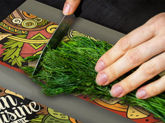 BIG KITCHEN BOARD & Induction Cooktop Cover – Glass Pastry Board - Food series DD16 Mexiacan food
