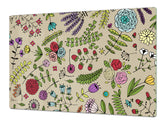 ENORMOUS Tempered GLASS Chopping Board - Flower series DD06A Sahara Deco