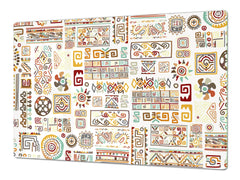 HUGE TEMPERED GLASS COOKTOP COVER - Egyptian Series DD15 Ethnic ornament