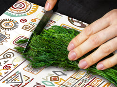 HUGE TEMPERED GLASS COOKTOP COVER - Egyptian Series DD15 Ethnic ornament