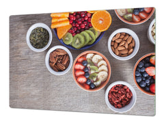 UNIQUE Tempered GLASS Kitchen Board Fruit and Vegetables series DD02 Fruit 1