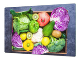 UNIQUE Tempered GLASS Kitchen Board Fruit and Vegetables series DD02 Vegetable box