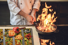 BIG KITCHEN BOARD & Induction Cooktop Cover – Glass Pastry Board - Food series DD16 African food