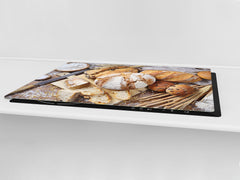 HUGE TEMPERED GLASS CHOPPING BOARD – Bread and flour series DD09 Fresh bread 3