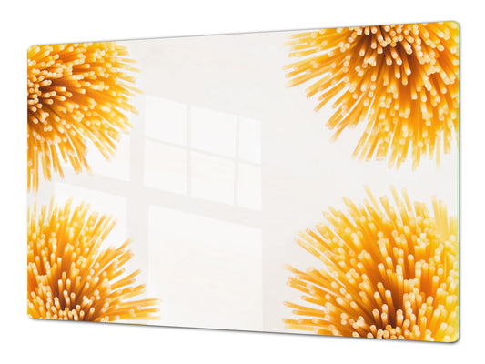 BIG KITCHEN BOARD & Induction Cooktop Cover – Glass Pastry Board - Food series DD16 Pasta 2