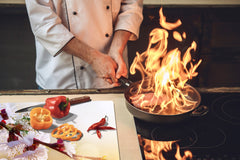 ENORMOUS Tempered GLASS Chopping Board - Flower series DD06A Cherry blossom 3