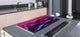 UNIQUE Tempered GLASS Kitchen Board – Impact & Scratch Resistant Cooktop cover – SINGLE: 80 x 52 cm; DOUBLE: 40 x 52 cm; DD39 Colourful Variety Series: Colourful silk