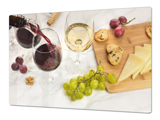 BIG KITCHEN PROTECTION BOARD or Induction Cooktop Cover - Wine Series DD04 French wines 1