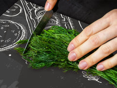 BIG KITCHEN BOARD & Induction Cooktop Cover – Glass Pastry Board - Food series DD16 Tasty cheese